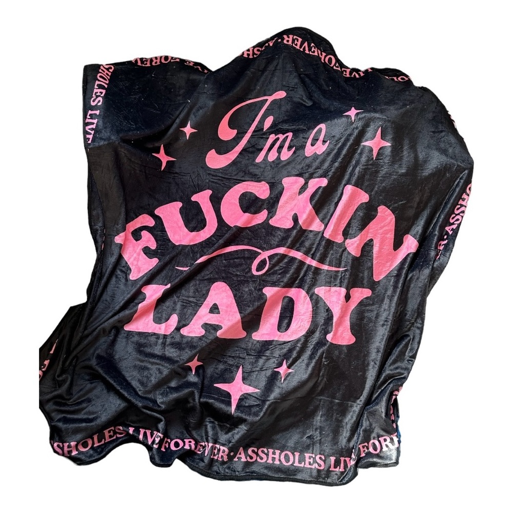 Assholes Live Forever fleece blanket